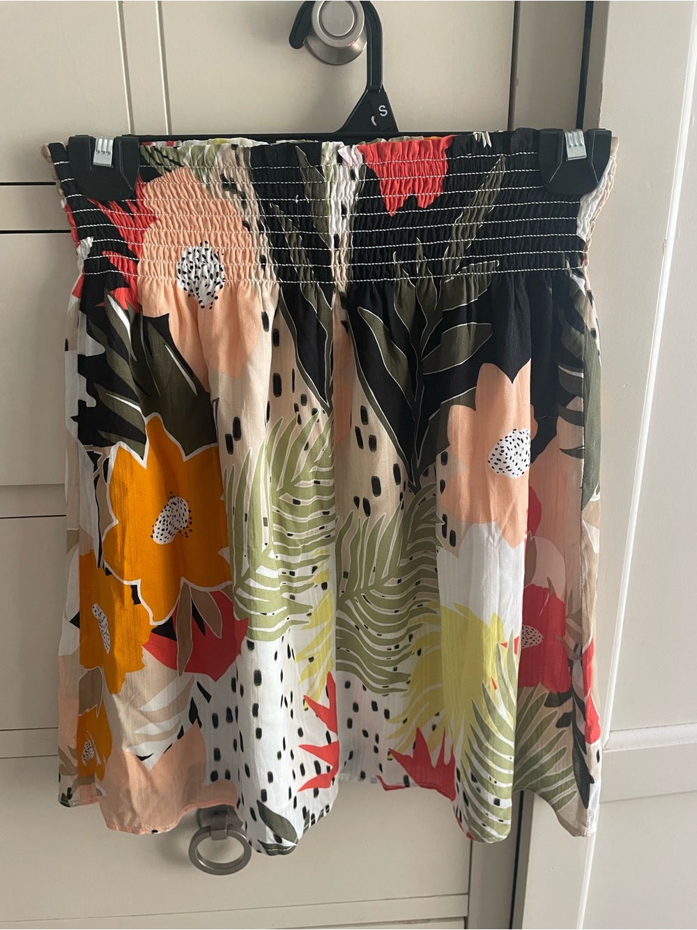 LOFT Floral Print Smocked Waist Women’s Skirt - Multicolor XSP